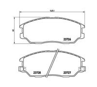 Plaquettes de frein P 30 028 BREMBO pour SSANGYONG HYUNDAI KIA
