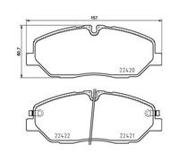 1x Kit de plaquettes de frein, frein à disque BREMBO P 30 090 convient pour