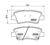1x Kit de plaquettes de frein, frein à disque BREMBO P 30 106 convient pour