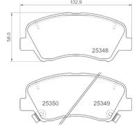 1x Kit de plaquettes de frein, frein à disque BREMBO P 30 122 convient pour