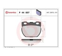 Brembo Plaquettes de frein arrière P44007
