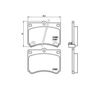 BREMBO - Jeu de 4 plaquettes de frein P 49 011 - Réf. P 49 011