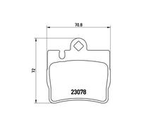 Brembo Kit de plaquettes de frein P 50 042 – pour frein à disque – 1x