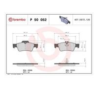 Plaquettes de frein P 50 052 BREMBO pour MERCEDES-BENZ CLASSE S Coupé CLASSE S
