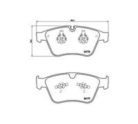 Brembo Plaquettes de frein Avant P50105 Jeu de 4 pour Mercedes-Benz Classe M et R