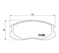 1x Kit de plaquettes de frein, frein à disque BREMBO P 54 015 convient pour