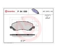 Brembo Jeu de plaquettes de frein P 54 030X Xtra Avant