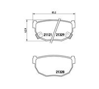 Brembo Plaquettes de frein arrière P 56 010 pour Nissan 300ZX, Silvia, 200SX Coupé