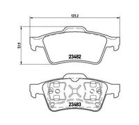 Brembo Plaquettes de frein P59044 Arrière