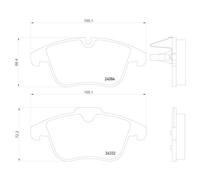 Jeu de plaquettes de frein BREMBO P 61 106, avant