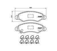 1x Kit de plaquettes de frein, frein à disque BREMBO P 79 015 convient pour