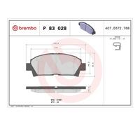 Brembo Plaquettes de frein P 83 028 – Kit avant pour TOYOTA