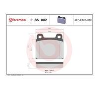 Brembo Plaquettes de frein P 85 002 - Kit avant pour VW et Porsche