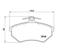 Brembo Plaquettes de frein P 85 011 pour VW, SEAT, AUDI, GEELY