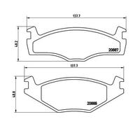 1x Kit de plaquettes de frein, frein à disque BREMBO P 85 012 convient pour