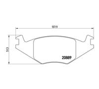 Brembo Plaquettes de frein P 85 019 avant pour VW/SEAT Jeu de 4