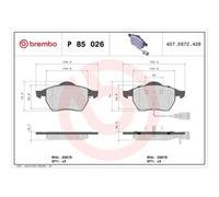 Brembo Plaquettes de frein avant P85026