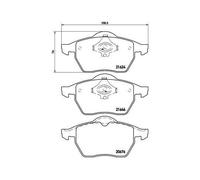 1x Kit de plaquettes de frein, frein à disque BREMBO P 85 036 convient pour