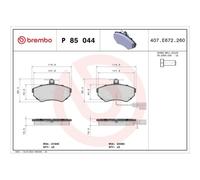 Brembo Plaquettes de frein P 85 044 pour Audi, VW, Seat