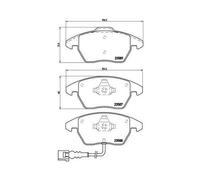 Jeu de plaquettes de frein BREMBO P 85 075, avant