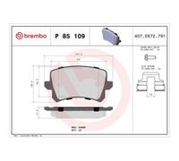 Brembo Plaquette de frein P 85 109X