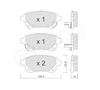 Plaquettes de frein 822-1112-1 CIFAM pour RENAULT ZOE CAPTUR II