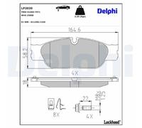 1x Kit de plaquettes de frein, frein à disque DELPHI LP2020 convient pour