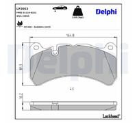 1x Kit de plaquettes de frein, frein à disque DELPHI LP2053 convient pour