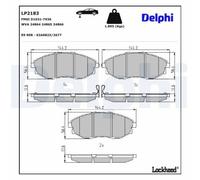 Delphi Kit de plaquettes de frein LP2183 - frein à disque pour Chevrolet Epica