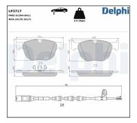 1x Kit de plaquettes de frein, frein à disque DELPHI LP3717 convient pour BMW