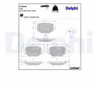 1x Kit de plaquettes de frein, frein à disque DELPHI LP3940 convient pour