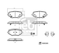 FEBI BILSTEIN 1000369 Plaquettes de frein