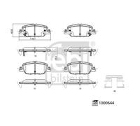 1x Kit de plaquettes de frein, frein à disque FEBI BILSTEIN 1000644