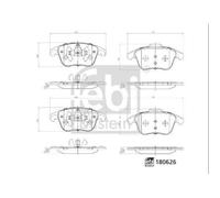 1x Kit de plaquettes de frein, frein à disque FEBI BILSTEIN 180626