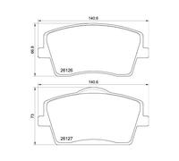 1x Kit de plaquettes de frein, frein à disque HELLA 8DB 355 039-001