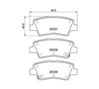 1x Kit de plaquettes de frein, frein à disque HELLA 8DB 355 040-171