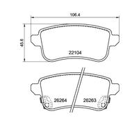1x Kit de plaquettes de frein, frein à disque HELLA 8DB 355 040-811