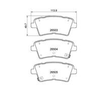 1x Kit de plaquettes de frein, frein à disque HELLA 8DB 355 044-231