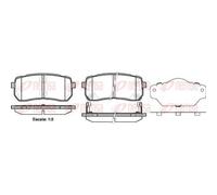 1x Kit de plaquettes de frein, frein à disque REMSA 1288.02 convient pour KIA