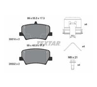 1x Kit de plaquettes de frein, frein à disque TEXTAR 2051001 convient pour