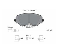1x Kit de plaquettes de frein, frein à disque TEXTAR 2062601 convient pour VW