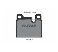 1x Kit de plaquettes de frein, frein à disque TEXTAR 2091001 convient pour