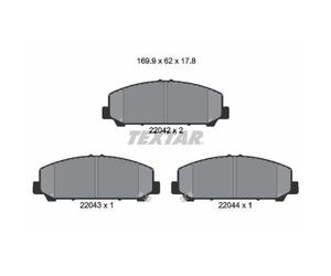 1x Kit de plaquettes de frein, frein à disque TEXTAR 2204201 convient pour