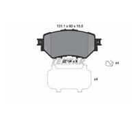 1x Kit de plaquettes de frein, frein à disque TEXTAR 2215401 convient pour