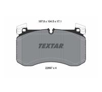 1x Kit de plaquettes de frein, frein à disque TEXTAR 2269701 convient pour