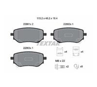1x Kit de plaquettes de frein, frein à disque TEXTAR 2286101 convient pour