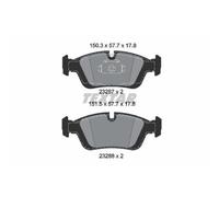 Jeu de plaquettes de frein TEXTAR 2328702, avant