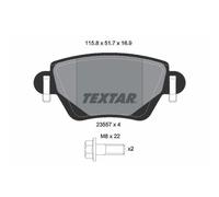 1x Kit de plaquettes de frein, frein à disque TEXTAR 2355702 convient pour