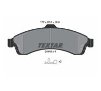 Textar Plaquettes de frein 2444801 pour Chevrolet, Isuzu, Saab