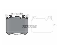 Textar Plaquettes de frein 2452401 pour Rolls-Royce, BMW
